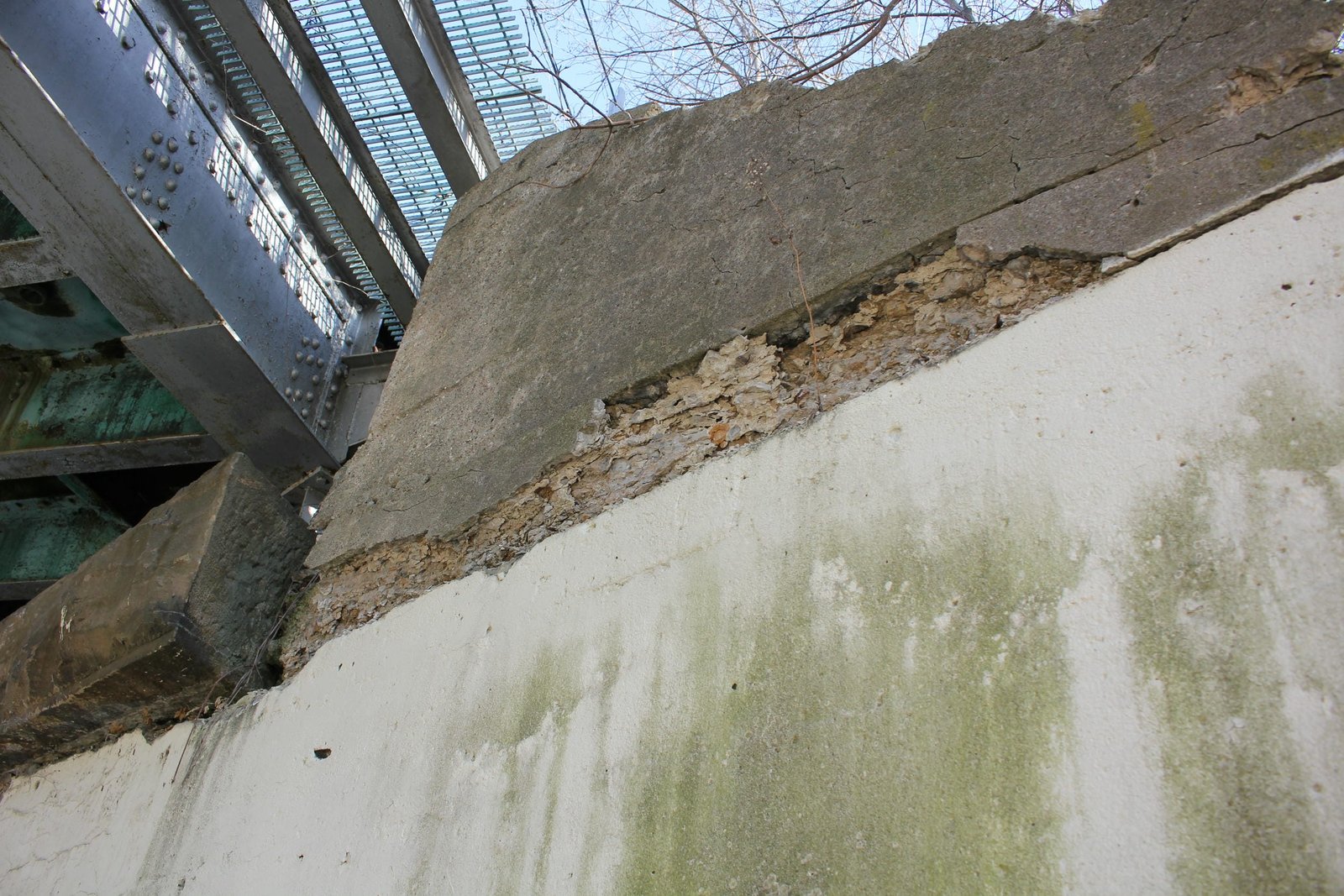 Spalling at south abutment